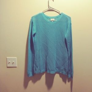 Light blue open knit sweater